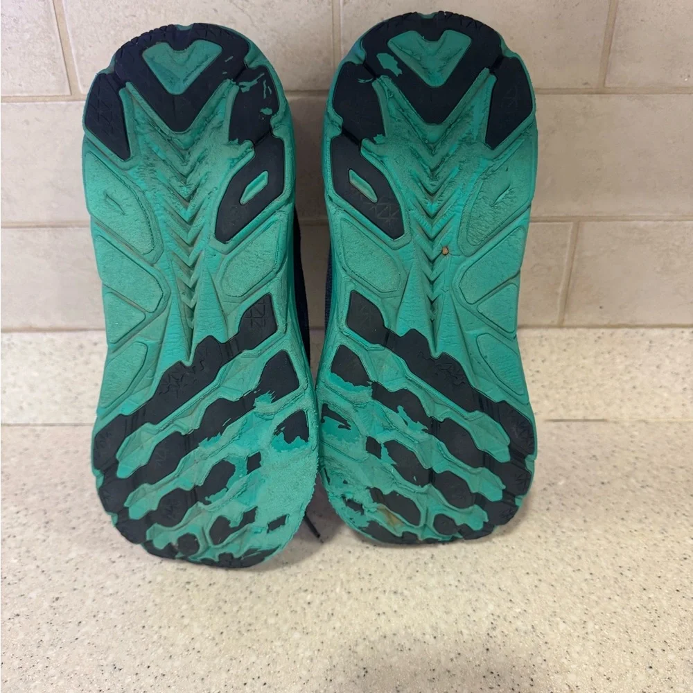 Hoka Clifton 8 Navy and Teal Sneakers - Picture 8 of 10